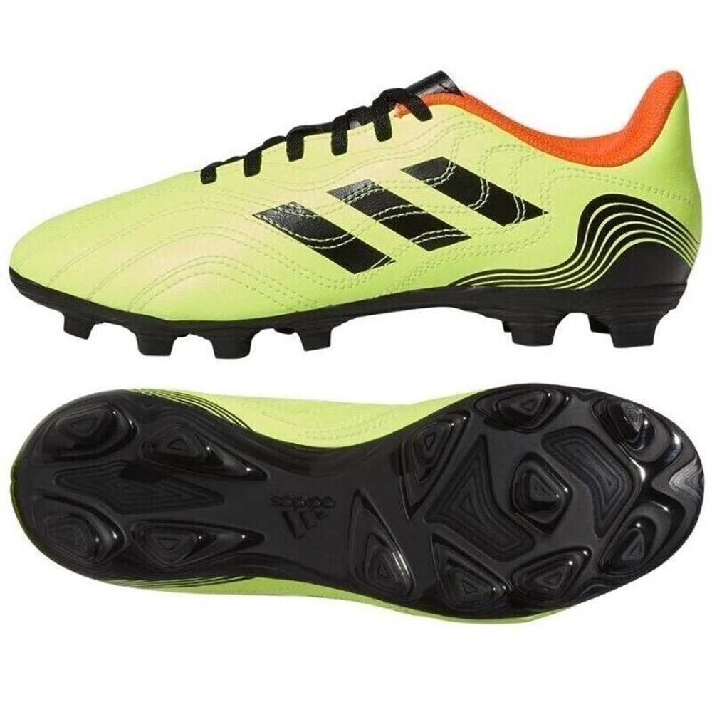 Men's Adidas Copa Sense.4 FxG Firm Ground Yellow Black Soccer Cleats / GW3581